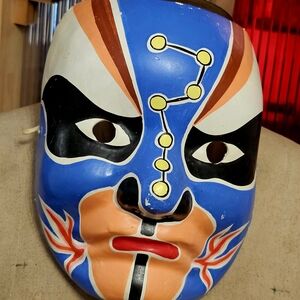 Vintage Handmade Painted Decorative Mexican WRESTLING Mask Home Art